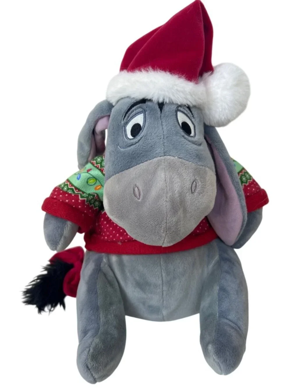 Disney Winnie the Pooh & Eeyore Plush Christmas Holiday Decor Collectible
